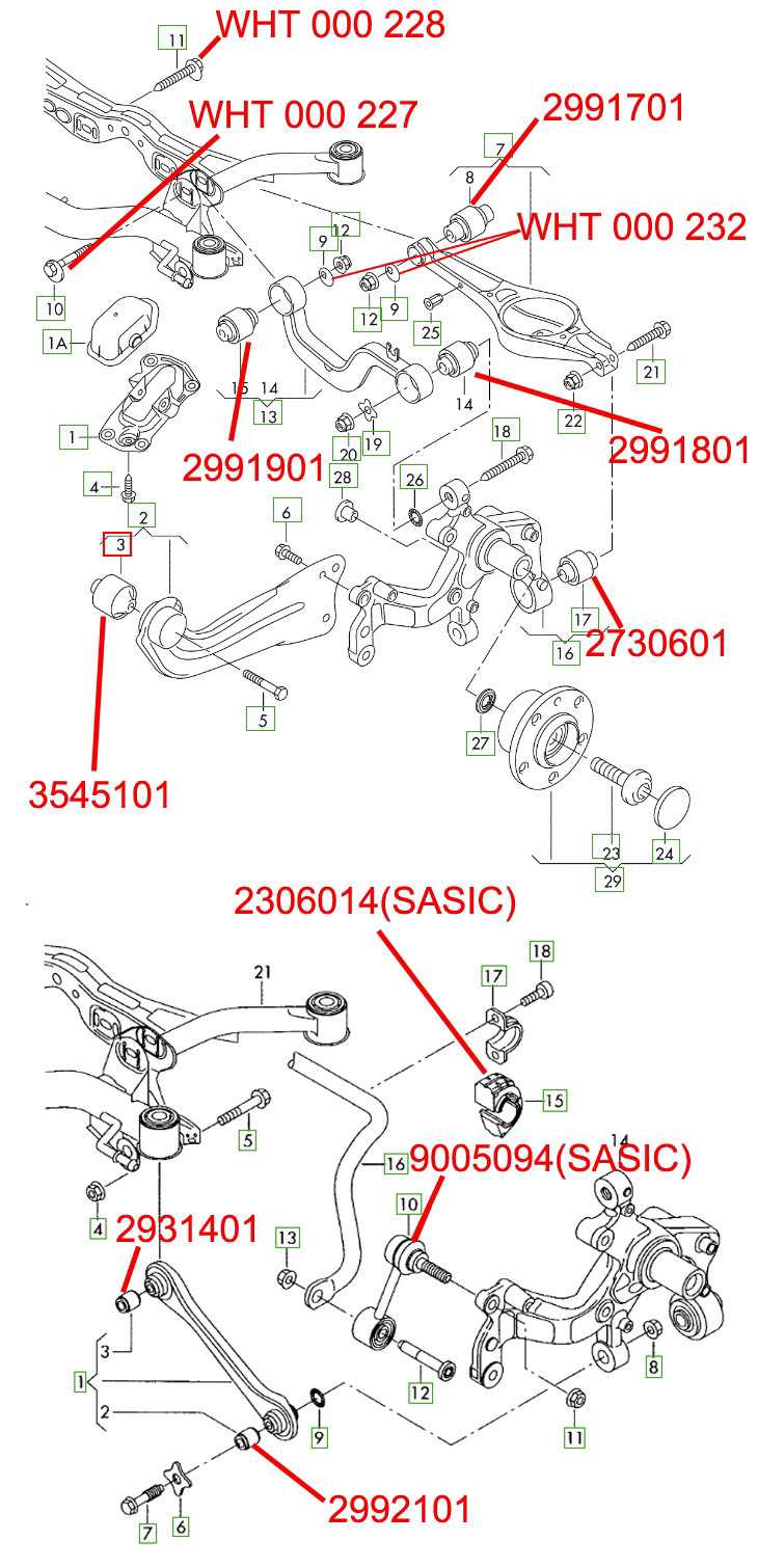 Vw passat b6 c 2005 года | b7 с 2010 года - задняя подвеска