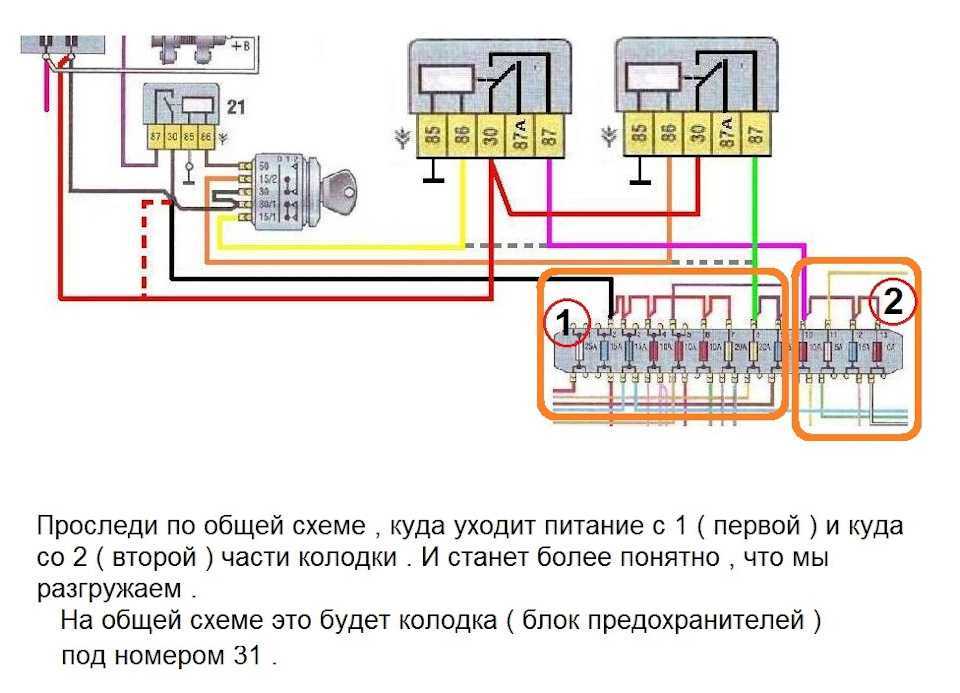 Схема блока предохранителей газ 3302 старого образца