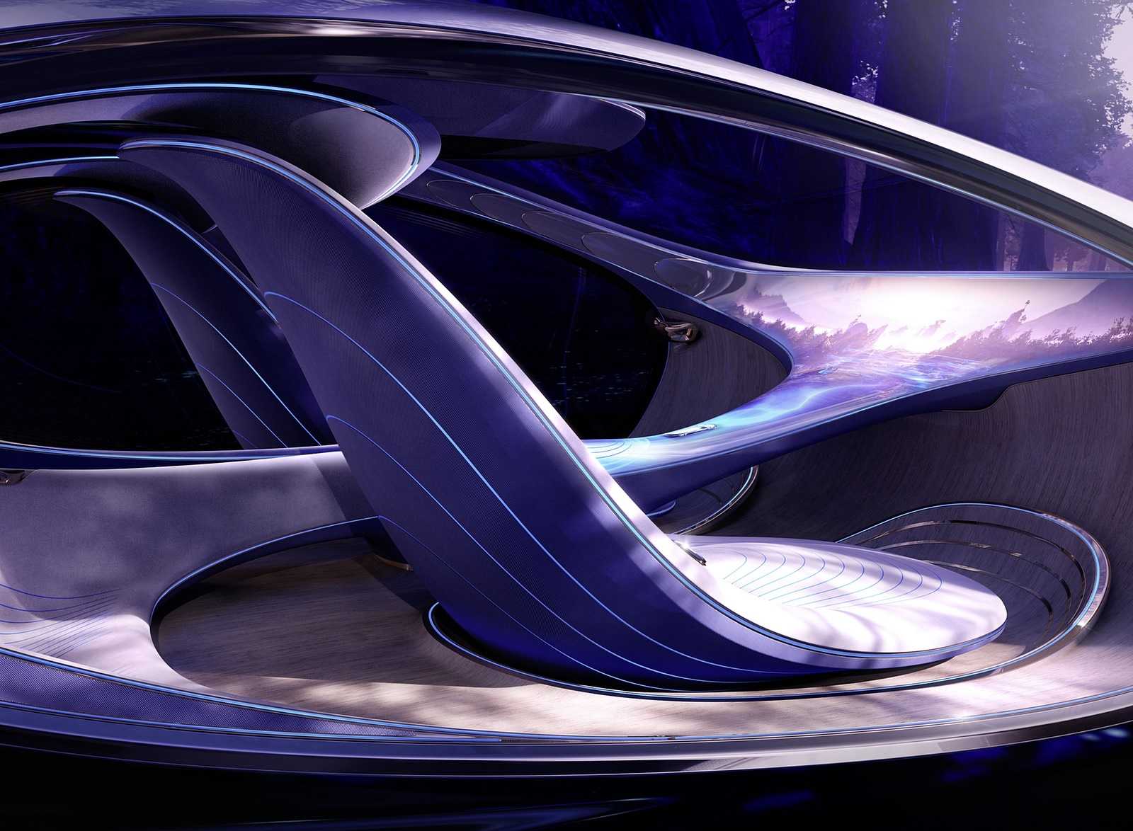 Mercedes benz vision avtr - автомобиль будущего без руля и панели приборов