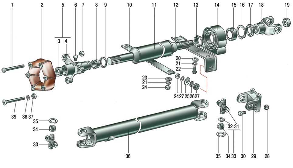 Схема карданного вала ваз 2107