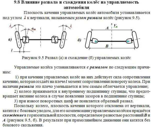 Что такое сход-развал или зачем регулировать углы установки колес
