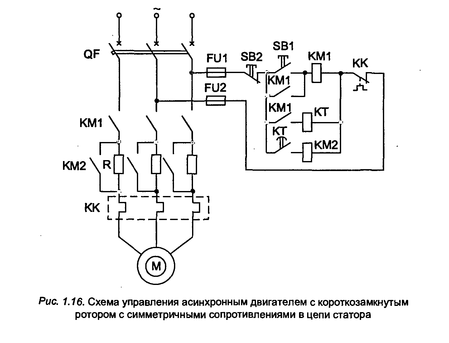 Схема ад с короткозамкнутым ротором