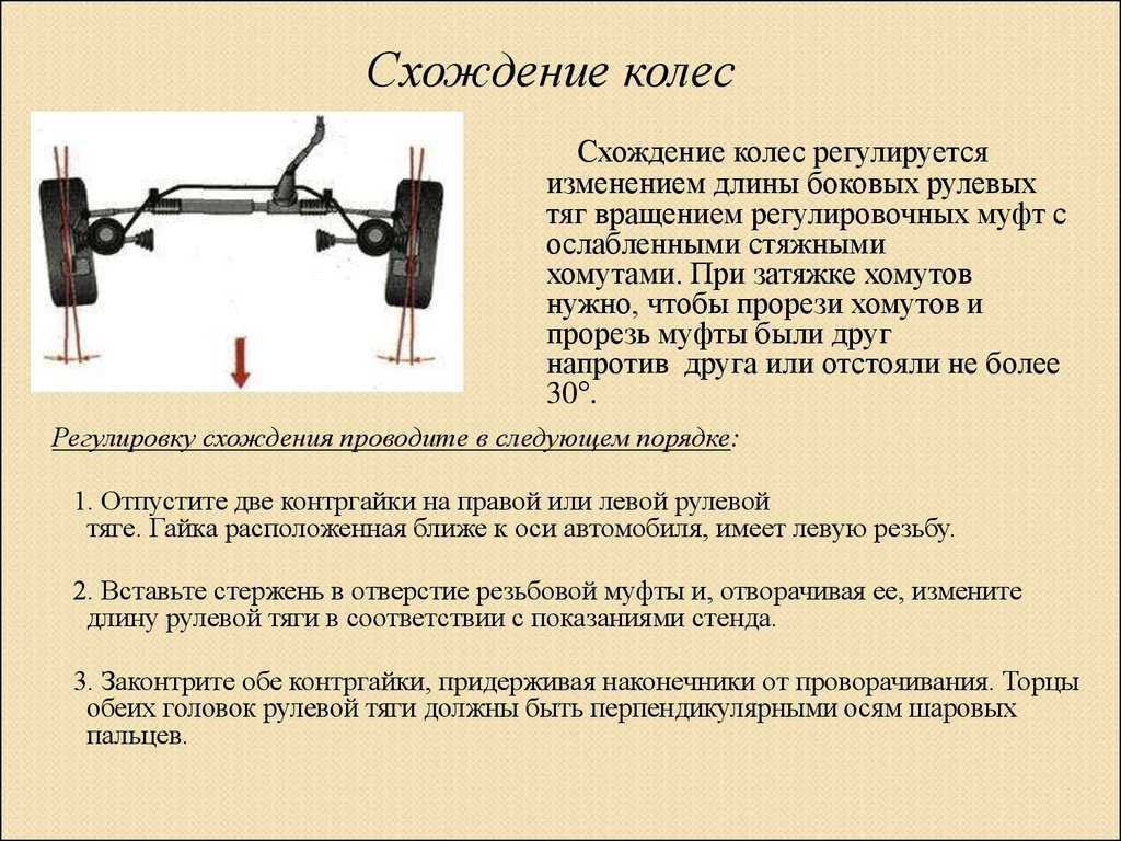 Развал схождение калина параметры