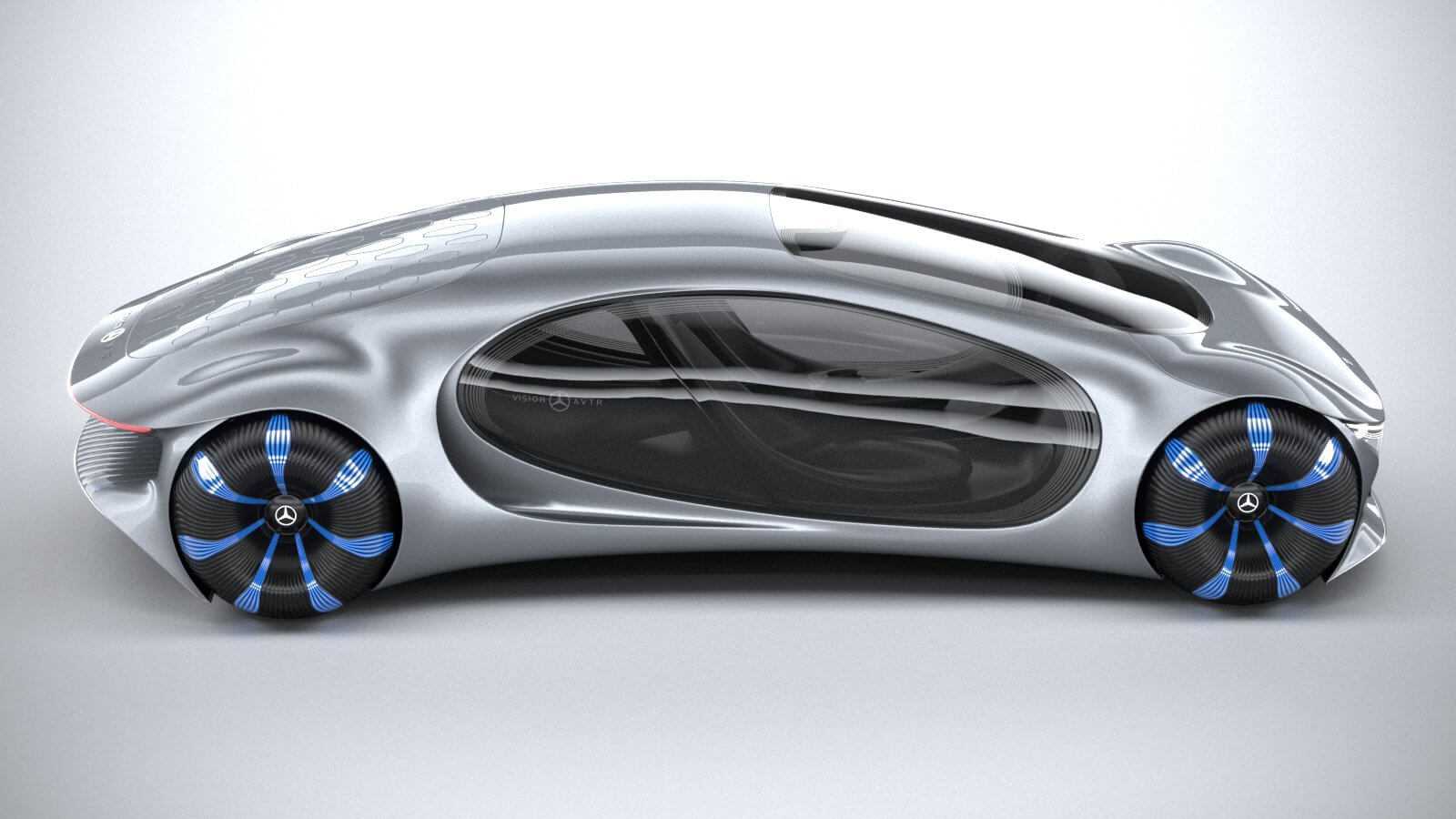 Mercedes benz vision avtr - автомобиль будущего без руля и панели приборов