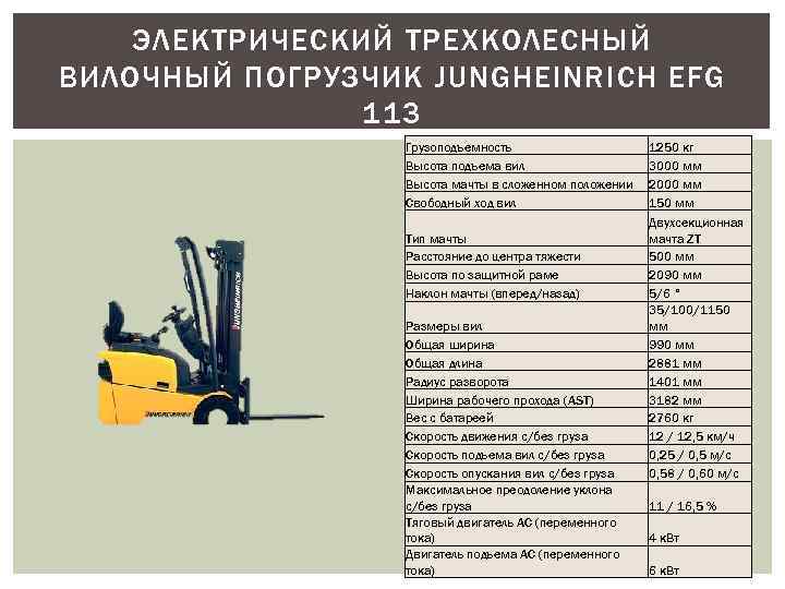 Автопогрузчик вилочный: технические характеристики, устройство и грузоподъемность