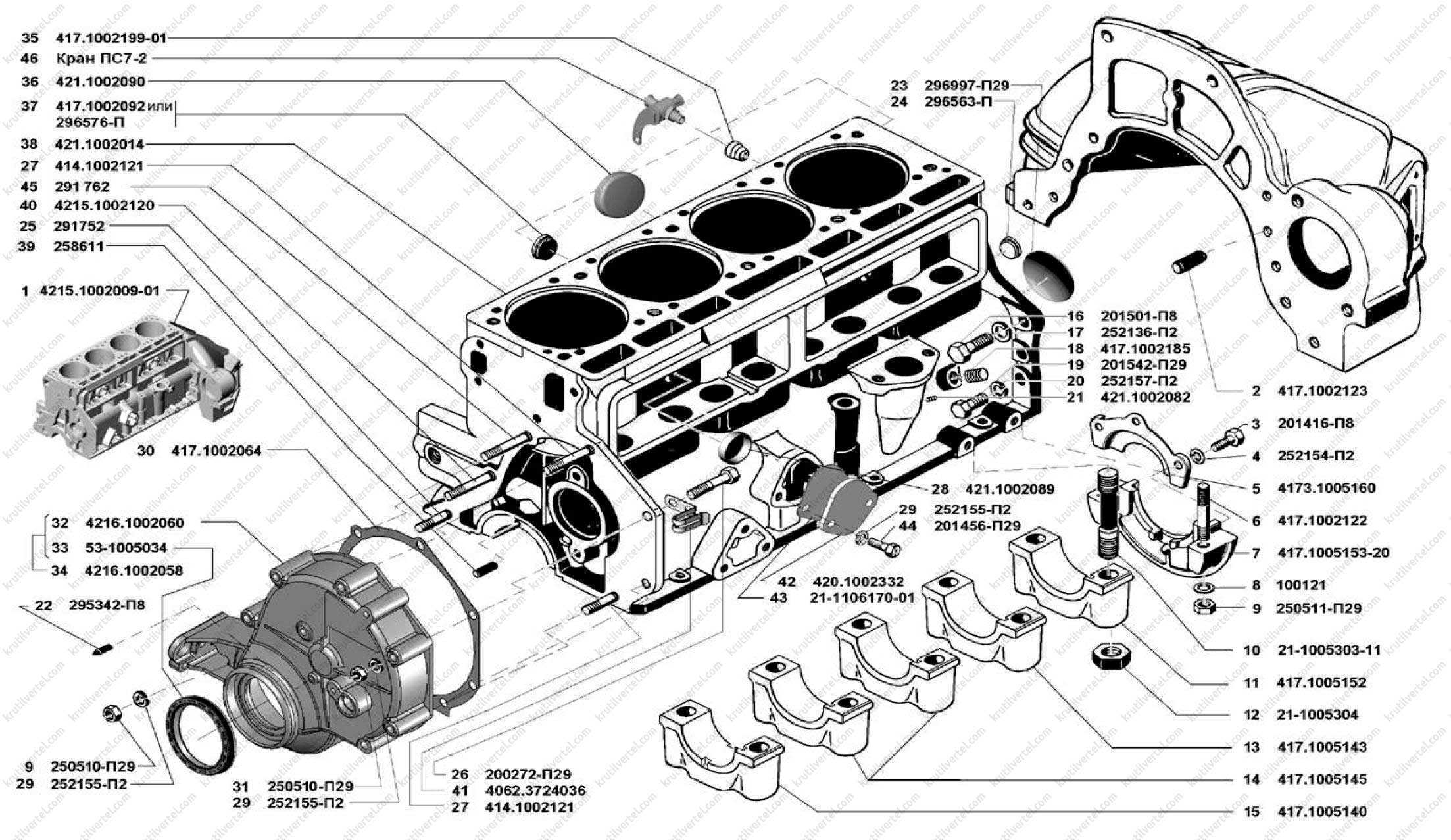 Схема газель с змз 402