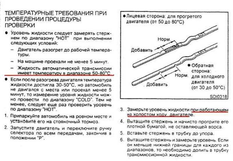 Min и max на щупе коробки передач: можно ли от них отступать