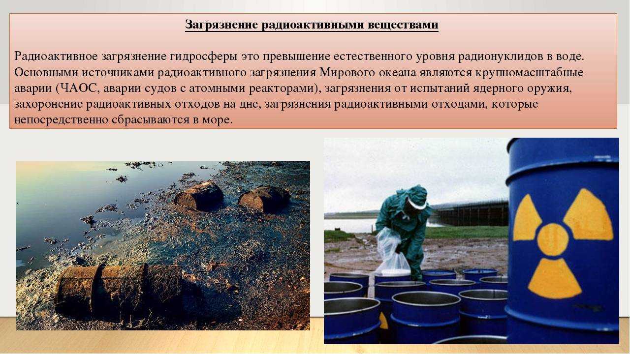 Типы и источники загрязения окружающей среды