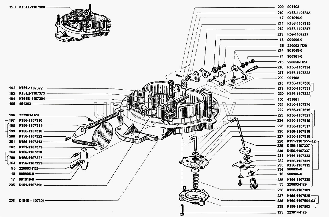 Схема карбюратора к151