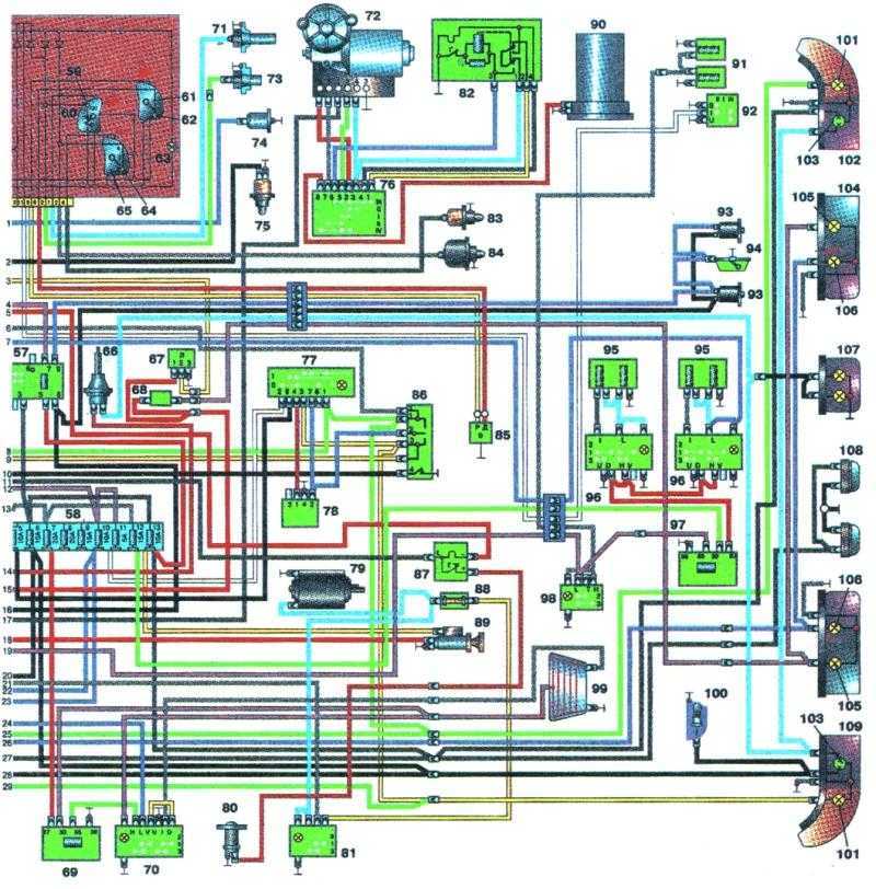 Оригинальная электрическая схема газ 3110 карбюратор и инжектор • сам автоэлектрик