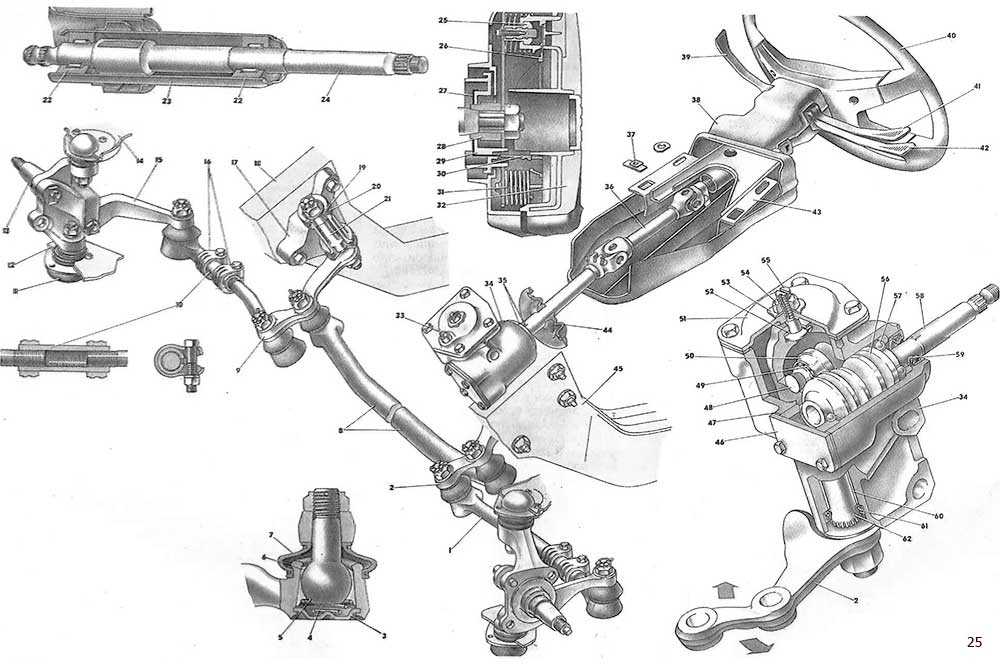 Ваз рулевой редуктор схема